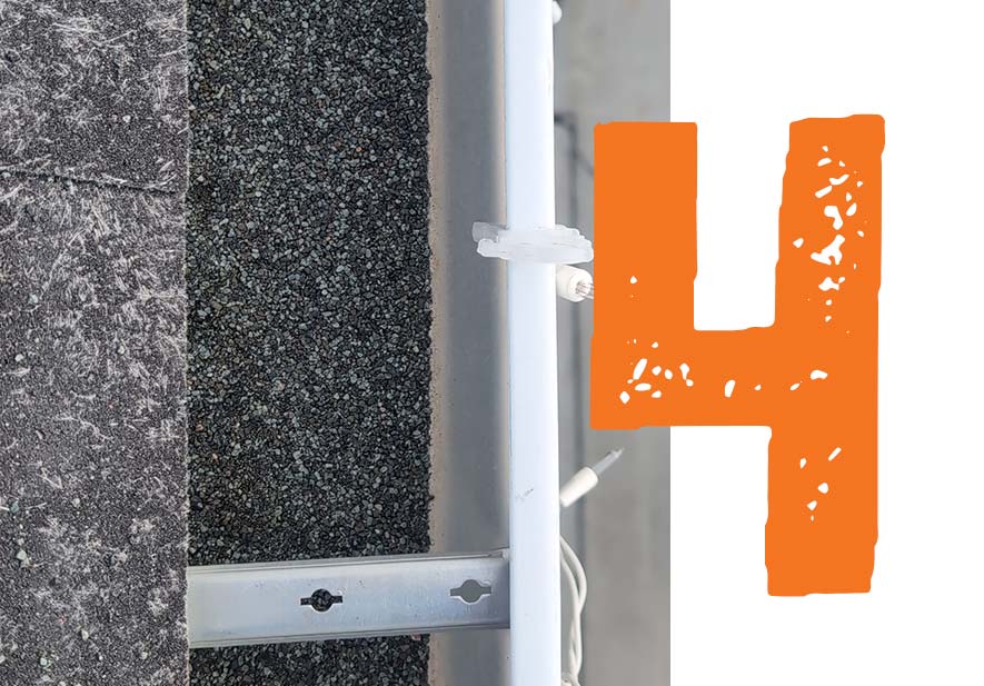 Mountain Roofing Wind Damage Granule Loss Loose ceramic granules, the protectant coating on asphalt shingles, will gather in the gutters when the roof is failing.